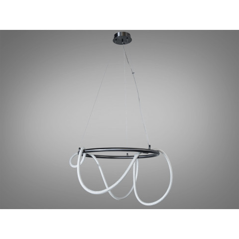 Стельова люстра LED Diasha 9752-D600BHR 4100K Ropelight, 32W, чорний хром, сучасний дизайн для коридору, вітальні, спальні, кухні