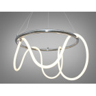 Стельова люстра LED Diasha 9752-D600CH Мотузка, 32W, срібляста, регульована висота, для коридору та вітальні