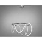 Стельова люстра LED Diasha 9752-D600CH Мотузка, 32W, срібляста, регульована висота, для коридору та вітальні