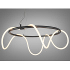 Люстра стельова LED Diasha 9752-D800BHR Мотузка, 48W, чорний хром, сучасний стиль для коридору, вітальні, спальні, офісу, кафе