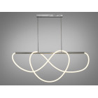 Стельова люстра LED Diasha 9752-L1500CH Шланг, 48W, 2640 лм, хром, для вітальні