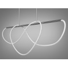 Стельова люстра LED Diasha 9752-L1500CH Шланг, 48W, 2640 лм, хром, для вітальні