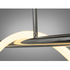 Стельова люстра LED Diasha 9752-L1500CH Шланг, 48W, 2640 лм, хром, для вітальні