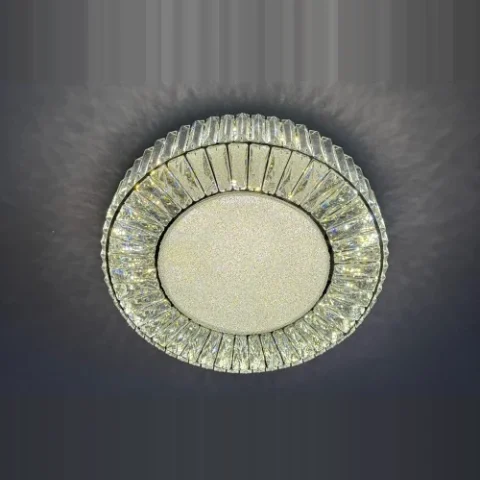 Кришталева накладна LED-люстра Linisoln 9898-500 (метал, скло) 15 см висота, 50 см ширина