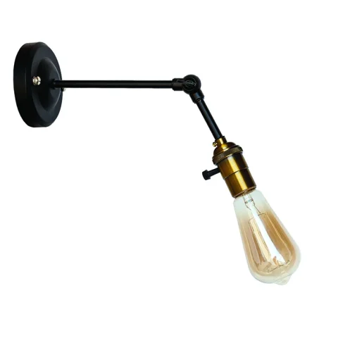 Бра настенное Levistella 752WM1902-1, E27, 60W, черное с золотистым патроном, металл, современный стиль