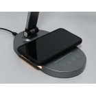 Настільна лампа LED Diasha A5508GR wireless charge, 14W, бездротова зарядка, димер, таймер, сучасний стиль