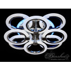 Люстра стельова LED Diasha A8022/4+4HR, 110W, 3200K-6000K, хром, сучасний стиль для дому Люстра стельова LED Diasha A8022/4+4HR, 110W, 3200K-6000K, хром, сучасний стиль для дому