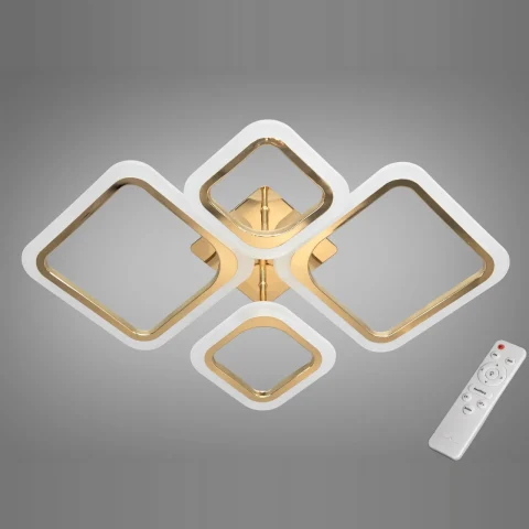 Люстра стельова LED Diasha A8060/2+2G 52W, 2860 лм, золото