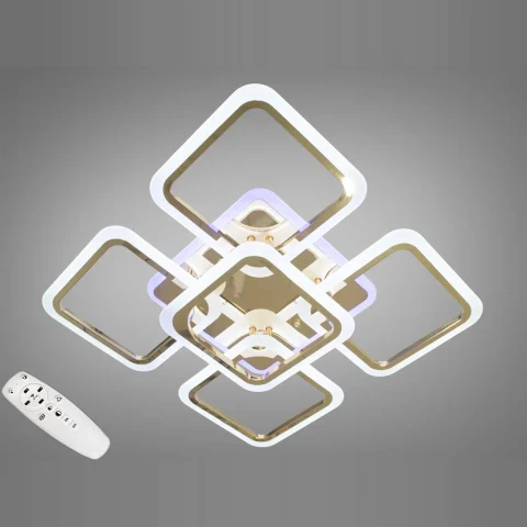 Люстра стельова LED Diasha A8060/4+1G, 120W, 3200K-6500K, золото