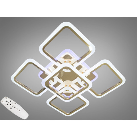 Люстра стельова LED Diasha A8060/4+1G, 120W, 3200K-6500K, золото, сучасний стиль для дому
