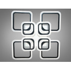 Люстра стельова LED Diasha A8060/4+4BK, 145W, 3200K-6500K, чорний метал, сучасний стиль для дому Люстра стельова LED Diasha A8060/4+4BK, 145W, 3200K-6500K, чорний метал, сучасний стиль для дому