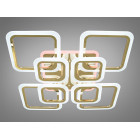 Люстра стельова LED Diasha A8060/4+4G, 145W, 3200K-6000K, золото, сучасний стиль для дому Люстра стельова LED Diasha A8060/4+4G, 145W, 3200K-6000K, золото, сучасний стиль для дому