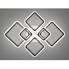 Стельовий світильник LED Diasha A8160/6BK, 150W, 3200K-6500K, чорний метал, акрил, сучасний стиль для дому