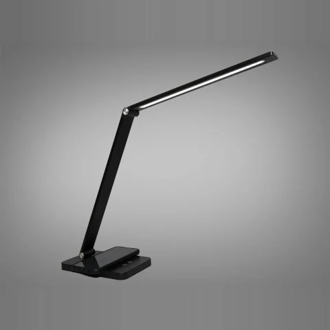 Настільна лампа LED Diasha A855BK wireless charge, 5W, чорна, сенсорна, регульована висота для робочого столу