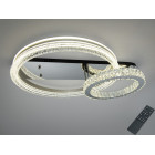 Стельова LED люстра Diasha A8811/600+400B два кільця 120 Вт хром