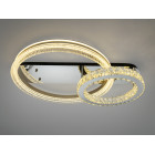 Стельова LED люстра Diasha A8811/600+400B два кільця 120 Вт хром