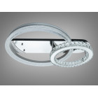 Стельова LED люстра Diasha A8811/600+400B два кільця 120 Вт хром