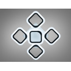 Люстра стельова LED Diasha AS8060/4+1BK, 50W, 3300 лм, ІЧ пульт, для спальні, вітальні, коридору Люстра стельова LED Diasha AS8060/4+1BK, 50W, 3300 лм, ІЧ пульт, для спальні, вітальні, коридору