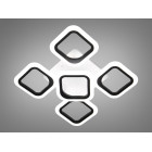 Люстра стельова LED Diasha AS8060/4+1BK, 50W, 3300 лм, ІЧ пульт, для спальні, вітальні, коридору Люстра стельова LED Diasha AS8060/4+1BK, 50W, 3300 лм, ІЧ пульт, для спальні, вітальні, коридору