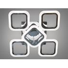 Люстра стельова LED Diasha AS8060/4+1HR, 60W, 3300 лм, хром, для вітальні, спальні, кухні, офісу Люстра стельова LED Diasha AS8060/4+1HR, 60W, 3300 лм, хром, для вітальні, спальні, кухні, офісу