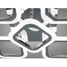 Люстра стельова LED Diasha AS8060/4+1HR, 60W, 3300 лм, хром, для вітальні, спальні, кухні, офісу Люстра стельова LED Diasha AS8060/4+1HR, 60W, 3300 лм, хром, для вітальні, спальні, кухні, офісу