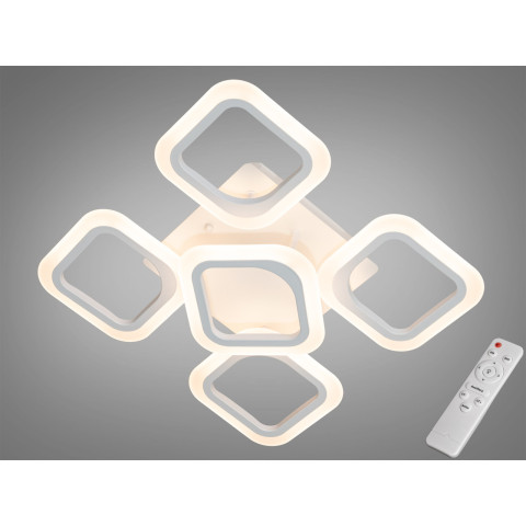 Люстра стельова LED Diasha AS8060/4+1WH, 60W, біла, для коридору, вітальні, спальні, кухні, офісу