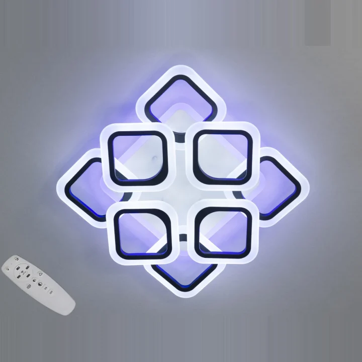 Люстра AS8060/4+4BK LED 3color