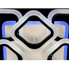 Люстра стельова LED Diasha AS8060/4+4BK, 110W, 3200K-6500K, чорний метал, акрил, сучасний стиль з пультом Люстра стельова LED Diasha AS8060/4+4BK, 110W, 3200K-6500K, чорний метал, акрил, сучасний стиль з пультом