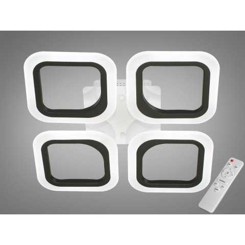 Люстра стельова LED Diasha AS8060/4BK, 55W, чорний, для коридору, вітальні, спальні, кухні, офісу
