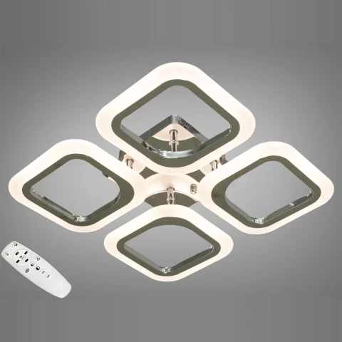 Стельова люстра LED Diasha AS8060/4HR, 55W, хром, IP20, для коридору, спальні та кухні