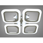 Стельова люстра LED Diasha AS8060/4HR, 55W, хром, IP20, для коридору, спальні, кухні