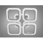 Люстра стельова LED Diasha AS8060/4HR, 50W, 3200K/4100K/6000K, акрил, хром, сучасний стиль для дому