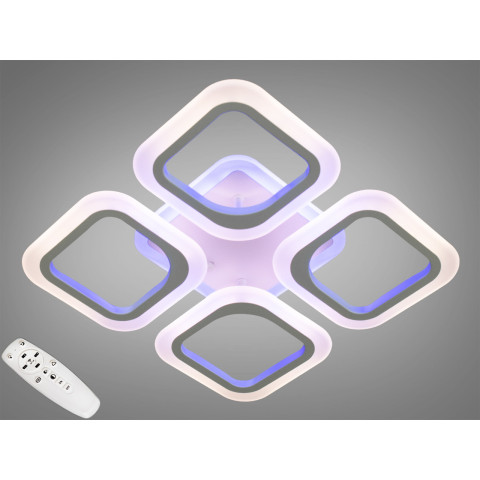 Люстра стельова LED Diasha AS8060/4WH, 50W, 3200K-6000K, білий метал, сучасний стиль для дитячої кімнати