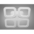 Люстра стельова LED Diasha AS8060/4WH, 50W, 3200K-6000K, білий метал, сучасний стиль для дитячої кімнати Люстра стельова LED Diasha AS8060/4WH, 50W, 3200K-6000K, білий метал, сучасний стиль для дитячої кімнати