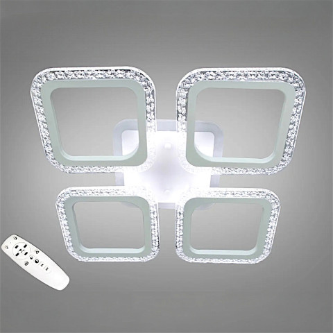Стельова LED-люстра Diasha AS8170/4WH, квадрати, 55 W, пульт ДК