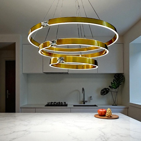 Led люстра кільця Art BX5001/40+60+80 GD
