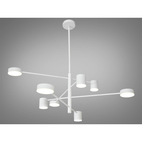 Люстра LED Diasha D302-8WH 40W, 4100K, біла, 8 ламп, для коридору, вітальні, спальні, світлодіодна, IP20, 95 см
