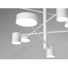 Люстра LED Diasha D302-8WH 40W, 4100K, біла, 8 ламп, для коридору, вітальні, спальні, світлодіодна, IP20, 95 см