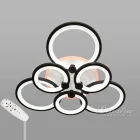 Люстра D8022/3+3BK LED 3color