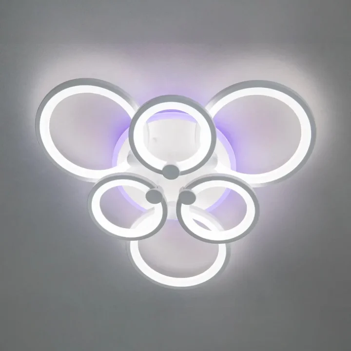 Люстра D8022/3+3WH LED 3color