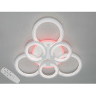 Стельова LED-люстра Diasha D8022/3+3WH з кільцевими елементами, 3 кольори світла Стельова LED-люстра Diasha D8022/3+3WH з кільцевими елементами, 3 кольори світла