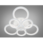 Стельова LED-люстра Diasha D8022/3+3WH з кільцевими елементами, 3 кольори світла Стельова LED-люстра Diasha D8022/3+3WH з кільцевими елементами, 3 кольори світла