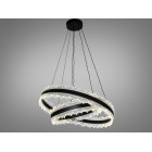 LED-люстра для вітальні Diasha D8751-600+400BK, чорна, 140W, 7700 lm