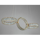 Кришталева LED-люстра кільця Diasha D8893/250x3B G, 68W, пульт, золото, 82 см Кришталева LED-люстра кільця Diasha D8893/250x3B G, 68W, пульт, золото, 82 см