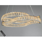 Сучасна підвісна LED-люстра з кришталем Diasha D8920/600x400CH, 86W, хром, 58×40 см