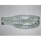 Сучасна підвісна LED-люстра з кришталем Diasha D8920/600x400CH, 86W, хром, 58×40 см