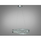 Сучасна підвісна LED-люстра з кришталем Diasha D8920/600x400CH, 86W, хром, 58×40 см