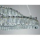 Сучасна підвісна LED-люстра з кришталем Diasha D8920/600x400CH, 86W, хром, 58×40 см