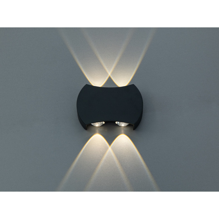 LED фасадне бра Diasha DFB-8622-4BK чорне 4 Вт 4 промені LED фасадне бра Diasha DFB-8622-4BK чорне 4 Вт 4 промені