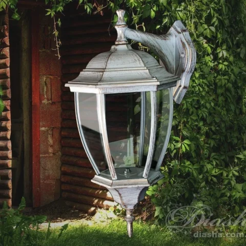 Бра садово-паркове Diasha DJ001-M-W1 WH Eglo, E27, 100 Вт, білий з патиною, класичний стиль